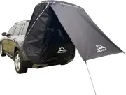 Hasika Black Car Tailgate Shade Compact SUV Camping Tent With Screen Net Small