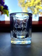 Carpe Noctem "Seize the Night" 8oz Stainless Steel Leak Proof Hip Flask