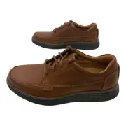 Clarks Un Abode Ease Oxford Shoes Dark Tan Leather US Men's 7M