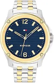 [Tommy Hilfiger] Jason Two Tone Stainless Steel Men's Watch, 44 mm Size