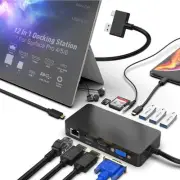 12 in 1 Sf Dock (2*HDMI +VGA), Microsoft pro Docking Station Triple Display...