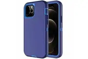 Apple iPhone 12 Pro Case Drop Resistant Defender Tradies Heavy Duty Rugged Shockproof Tough Cover (Navy Blue /Blue)