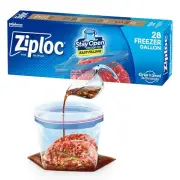 Gallon Freezer Bags Food Storage Grip 'N Seal Zip Lock Bags 28 Count Home.