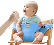 Lychee Harness Seat for High Chair Baby Feeding Safety Seat with Strap, Toddler Booster Harness Belt Portable Dining Seat Strap for Travel Home Restaurant Shopping (Blue)