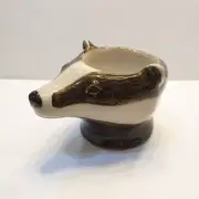 Badger Head Figurine Vase Pot Ceramic Mini Plant Succulent Flower Egg Cup Decor