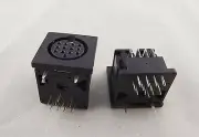 5pcs DIN 13 Pin Circular Jack Female Panel Mount PCB Mount Connector Adapter