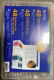 Coats & Clark Storage Box and Floss Bobbins 48/Pkg-Assorted