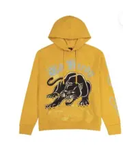 NEW Ed Hardy Crouching Panther Pullover Logo Long sleeve Hoodie Mens Sz L NWT