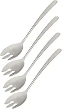 Alipis 4pcs 304 Stainless Steel Salad Forks Western Food Serving Forks Restaurant Fork Food Serving Fork Salad Tableware
