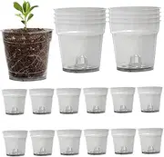 Planter Nursery Pots, Clear Nursery Pots, 20PCS 4.5 Inch Plastic Plant Pot with Drainage Hole, Planter Nursery Pots, Small Clear Pots for Plants 1, Nursery Pots for Plants