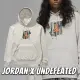 【NIKE 耐吉】連帽上衣 Jordan UNDEFEATED 聯名款 男 帽T 長袖 麻灰 DX4300-050(連帽上衣)