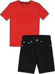 [True Religion] Boys Short Sets for Kids | Boys Jean Shorts and Tee Shirt Clothing Set