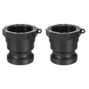 2 Pcs Part a 2" Male Adapter x 2" Female NPT Poly Cam Lock Fittings, Black