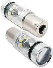 1156 Car Brake Lights, Maso 100W BA15S 382 P21W XBD White LED Stop Reverse Parking Light Canbus Bulb Pack of 2