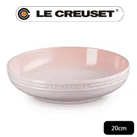 在飛比找PChome24h購物優惠-LE CREUSET-瓷器輕虹霓彩系列深圓盤20cm-貝殼粉