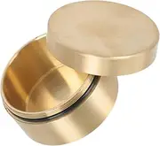 Elegant Brass Waterproof Round Box Sealed Storage for Jewelry Medicine Paperweight Stylish Decorative Trinket Holder