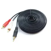 3.5mm Male to 2RCA Male Cord for Tablet Speaker 69in Flexible Adapter Cable