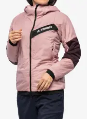 adidas womens TERREX TECHROCK STRETCH PRIMALOFT GOLD HOODED JACKET RRP £230