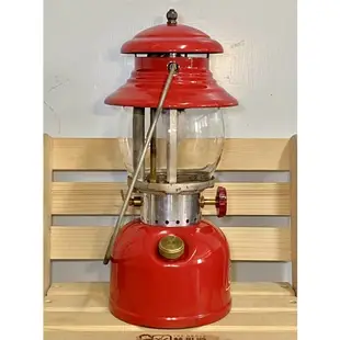 Coleman 汽化燈200A 稀有「黃標」汽化燈紅標老玻 露營燈 小紅帽4/1960製（可信用卡分期）