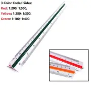 Precision Triangular Metric Scale Ruler 30cm Length with Diverse Scales