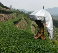 在飛比找樂天市場購物網優惠-采茶傘背式遮陽傘防曬頭戴傘雙層大號釣魚傘戶外垂釣頭頂雨傘帽