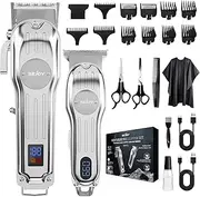 Sejoy Professional Men's Hair Clippers and Grooming Set - Cordless Hair Clippers, Trimmer, Guide Combs - Stainless Steel Blades - 1 Count