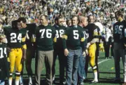 Bart Starr Day Green Bay Packers Willie Wood Football Nfl 1970 OLD PHOTO