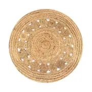 Area Rug Braided Design Jute Round