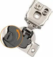 2 Pack 1 1/4" Overlay 4D Soft Close Hinges for Face Frame Kitchen Cabinet, Adjus