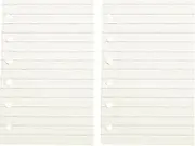 FSSTUD 200 Sheets A7 Blank Lined Paper Refills Small Binder Notebook Insert Pages 6 Ring Planner Inserts Loose Leaf Refill Paper Binder Journal Refills Pages