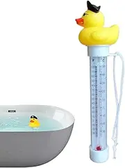 Pool Temperature Gauge,Duck Accurate Temperature Meter with String | Temperature Gauge for Outdoor & Indoor Swimming Pools, Spas, Hot Tubs & Aquariums