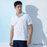 在飛比找momo購物網優惠-【NAUTICA】男裝 滿版品牌LOGO印花短袖POLO衫(