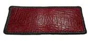 Handmade WALLET Burgundy LEATHER with BLACK Edge LACING Men’s Bi-fold Billfold