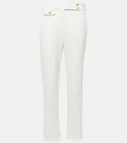 [Veronica Beard] Veronica Beard Renzo mid-rise cropped slim pants AU 14 white