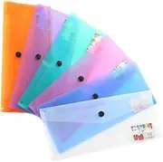 COOPHYA 6-Pack Plastic Document Bag File Organizer Document Box File Holder Holder for Storage