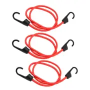 3 Pcs Elastic Hook Rope Belts Adjustable Straps Cord Bungee Cords with Hooks
