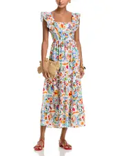 Aqua Picnic Maxi Dress - Exclusive