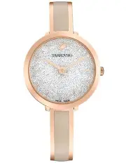 [Swarovski] Crystalline Delight Watch Swiss Made Metal Bracelet Rose Gold-Tone Finish in Gray
