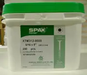 SPAX XTM Log Timber Lag Screws/Bolts 8" Pancake Head 250 Per Bucket