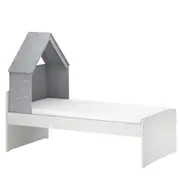SLÄKT bed frame, incl bed accessory/grey, Single