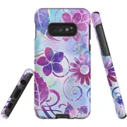 For Samsung Galaxy S10e Case Tough Protective Cover Flower Swirls