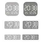 Metal LED Display Alarm Clock Featurings Date and Time with USB or Battery Power