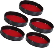 ORFOFE 5pcs Velvet Lined Dice Cup Base Tray for Dice Shaker Bar Props Game Accessory