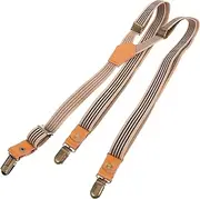 [Baluue] Heavy Duty Adjustable Elastic Pant Suspender for Men Stylish Y Shaped Strap for Suits Comfortable Jean Elastic Clip