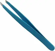 Stainless Steel Hair Eyebrow Tweezers Plucker Puller Beauty Nail Slanted Tip, Anti-Static, Non-Magnetic, Includes Protective Cap and Retail Packaging