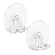 2x iDesign Classic 4.5cm Suction Toothbrush Holder Hanging Organiser Storage CLR