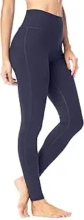 [QUEENIEKE] Women’s Yoga Pants Power Flex Mid-Waist Sports Leggings Tummy Control Workout Pants with Pocket for Running Fitness Yoga Royal Blue XXL