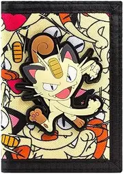 [Meowth] 52 Scratch Team Rocket Multicolour Coin and Card Tri-Fold Wallet