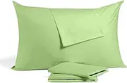 Toddler Travel Small Pillowcase 16x22 Inch Sage Zipper Closer Pillow case Set of 2 PC Travel Pillow Cover 500 Thread Count 100% Egyptian Cotton Decorative Travel Pillow Cover