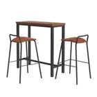 NNEDSZ Artiss Bar Table and Stools Set Dining Desk Kitchen Chairs Cafe Pub